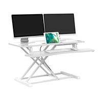 bonVIVO Workstation Sit Stand Tavolino PC Regolabile Salvaspazio