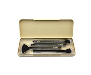 bonvoyage Essentials, Set Pennelli Make Up per Viso 4 Pezzi, Include Pennello per Contour, Correttore, Illuminante e Cipria in Polvere, Setole Morbide, Blending is My Cardio