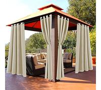 Bonzer Tende impermeabili da esterno per patio, gazebo, pergola, balcone, isolamento termico, blocco della luce solare, tende oscuranti per camera da letto e soggiorno, 1 pannello, 132 x 213 cm