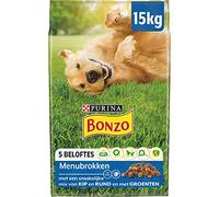 PURINA Bonzo Menù Chunks Pollo e Manzo con Verdure Crocchette per cane - 15 kg