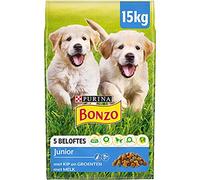 PURINA Bonzo Junior Pollo e Verdure con Latte Crocchette per cane - 15 kg
