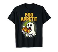 Boo Appétit Divertente Pixel Art Fantasma Foodie Giochi di Parole Halloween Maglietta