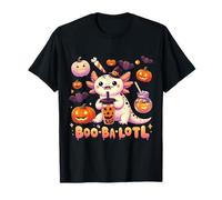 Boo-Ba-Lotl Halloween Axolotl Boba Tea Zucca Strega Maglietta