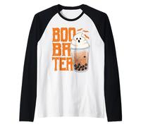 Boo Ba Tea Halloween Boba Bubble Tea Fantasma Design Maglia con Maniche Raglan