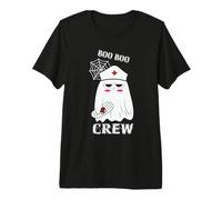 Boo Boo Crew Ghost Nurse Funny Halloween Costume Maglietta Premium