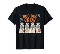 Boo Boo Crew - Scrub per Halloween, da Donna, con Simpatiche Infermiere Fantasma Maglietta