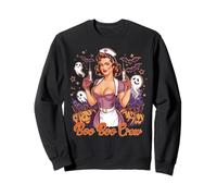 Boo Boo Crew Spooky Spaventoso Infermiera Halloween Donne Ragazza Infermiera Felpa