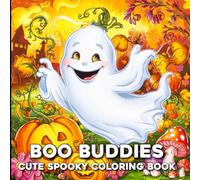 Boo Buddies Cute Spooky coloring book: Adult Halloween Coloring - Boo Buddies & Spooky Designs with Single-Sided Pages