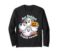 Boo Buddies Halloween 4 Amichevole Fantasma Amici Amici Fam Maglia a Manica