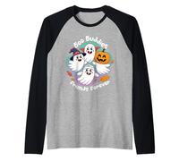 Boo Buddies Halloween 4 Amichevole Fantasma Amici Amici Fam Maglia con Maniche Raglan