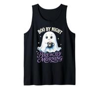 Boo by Night Brew by Morning Carino Halloween Ghost Coffee Canotta