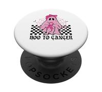 Boo Cancro Al Seno Fantasma Rosa Ottobre Halloween A Scacchi PopSockets PopGrip Adesivo