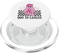 Boo Cancro Al Seno Fantasma Rosa Ottobre Halloween A Scacchi PopSockets PopGrip per MagSafe