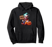 Boo Creepy Clown Zucca Halloween Felpa con Cappuccio