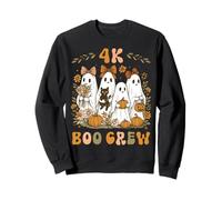 Boo Crew 4K Teacher Halloween Ghost Girly Coquette Bow Donne Felpa