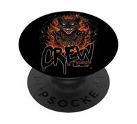 Boo Crew Gatto nero Halloween gatto gatto abbigliamento Spettrale PopSockets PopGrip Adesivo