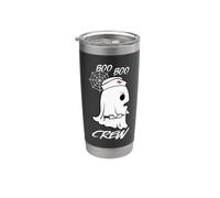 Boo Crew Ghost Nurse Funny Halloween Costume Bicchiere termico in acciaio inox doppia parete