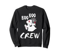 Boo Crew Ghost Nurse Funny Halloween Costume Felpa