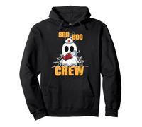 Boo Crew Ghost Nurse Funny Halloween Costume Felpa con Cappuccio