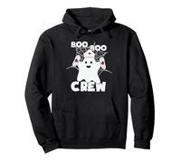 Boo Crew Ghost Nurse Funny Halloween Costume Felpa con Cappuccio