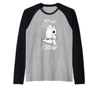 Boo Crew Ghost Nurse Funny Halloween Costume Maglia con Maniche Raglan