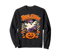 Boo Crew Ghost Skateboard Pumpkin Halloween Fun Felpa