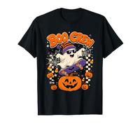 Boo Crew Ghost Skateboard Pumpkin Halloween Fun Maglietta