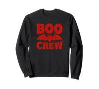 Boo Crew Retro Halloween Bat Vintage Spooky Costume Felpa
