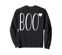 Boo Cuore Halloween Spooky Cute Love Design Felpa