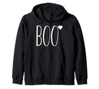Boo Cuore Halloween Spooky Cute Love Design Felpa con Cappuccio