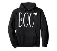 Boo Cuore Halloween Spooky Cute Love Design Felpa con Cappuccio