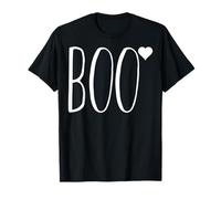 Boo Cuore Halloween Spooky Cute Love Design Maglietta