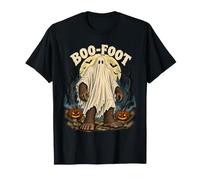 Boo Foot Funny Halloween Bigfoot Ghost Sasquatch Spooky Maglietta