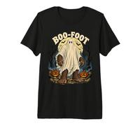 Boo Foot Funny Halloween Bigfoot Ghost Sasquatch Spooky Maglietta Premium
