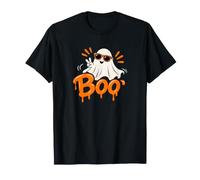 Boo Ghost Funny Halloween Ragnatela Pipistrelli Scheletro Chic Maglietta