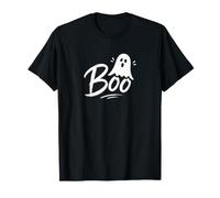 Boo Ghost Funny Halloween Spider Web Pipistrelli Scheletro estetica Maglietta