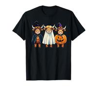 Boo Ghost Highland Mucca Carino Halloween Mucche con Zucca Autunno Maglietta