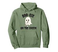 Boo-Gie On The Green Funny Pun Simpatico Fantasma Golf Design Felpa con Cappuccio