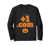 Boo Halloweens +1 Plus One DOT Com Codice Paese Maglia a Manica