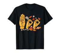 Boo Hands American Sign Language Pride ASL Halloween Witch Maglietta