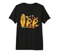 Boo Hands American Sign Language Pride ASL Halloween Witch Maglietta Premium