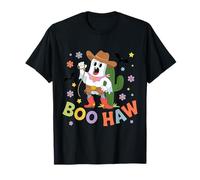 Boo Haw Cowboy Ghost Camicia Western Halloween Cute Cactus Maglietta