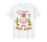 Boo Haw Ghost Cowgirl Occidentale Costume di Halloween per Le Donne Maglietta