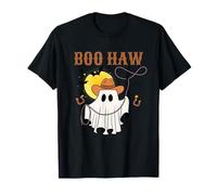 Boo Haw Spooky Cowgirl Vibes Country Funny Western Halloween Maglietta