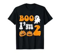 Boo Ho 2 anni 2° compleanno Halloween Ghost Pumpkin Kid Maglietta