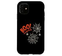 Boo I'm Stuck On You Spider Webs Halloween Custodia per iPhone 11