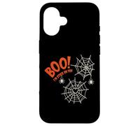 Boo I'm Stuck On You Spider Webs Halloween Custodia per iPhone 16