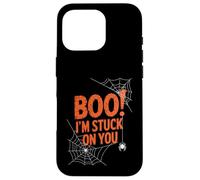 Boo I'm Stuck On You Spider Webs Halloween Custodia per iPhone 16 Pro