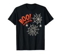 Boo I'm Stuck On You Spider Webs Halloween Maglietta