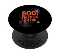 Boo I'm Stuck On You Spider Webs Halloween PopSockets PopGrip Adesivo